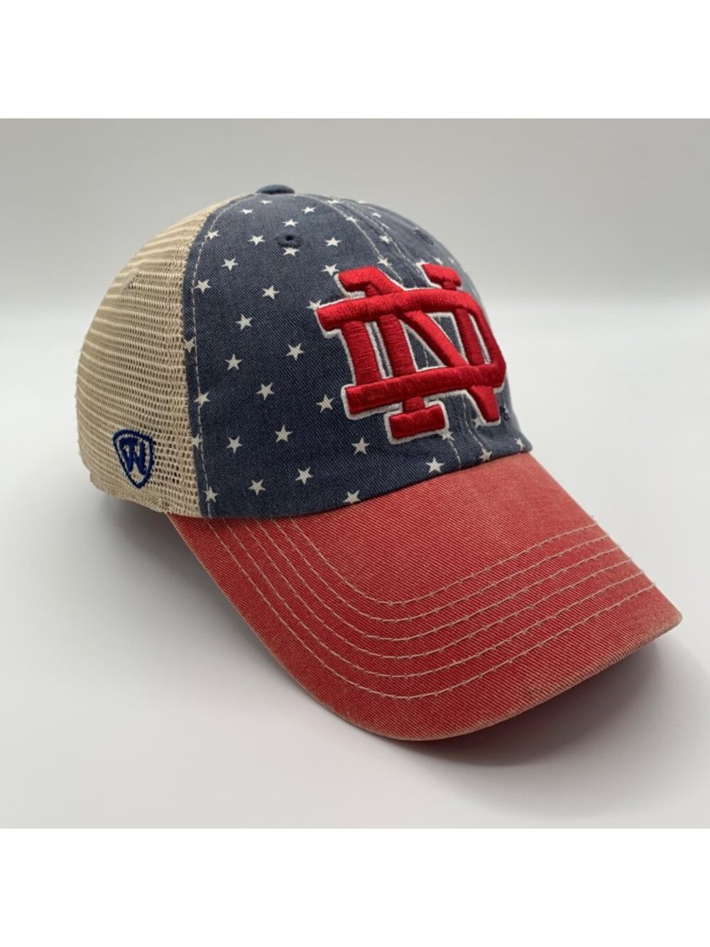Notre Dame Fighting Irish NCAA Patriotic Top of the World Snapback Trucker Hat